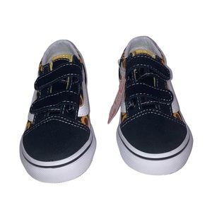 VANS Old Skool V Sunflower Black Yellow Toddlers 8